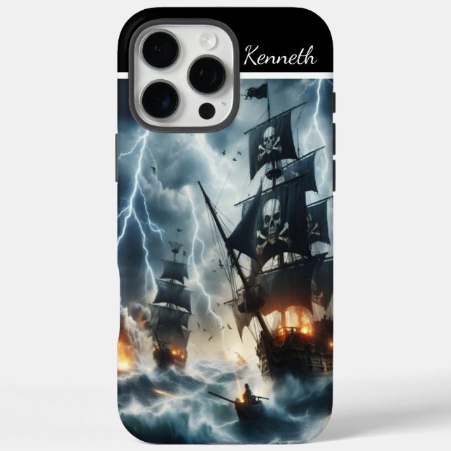 Pirate Ship In Storm Case-Mate iPhone Case (Back)