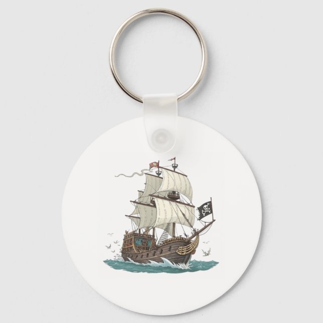 Pirate Ship Keychain (Front)