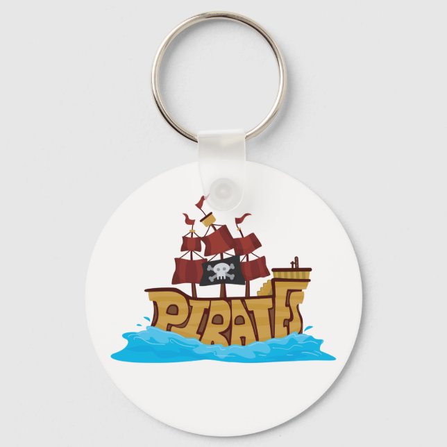 Pirate Ship Keychain (Front)