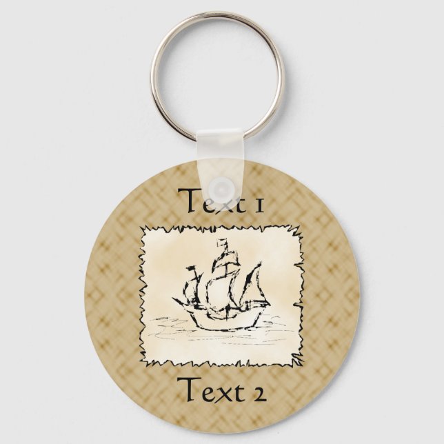 Pirate Ship. Keychain (Front)