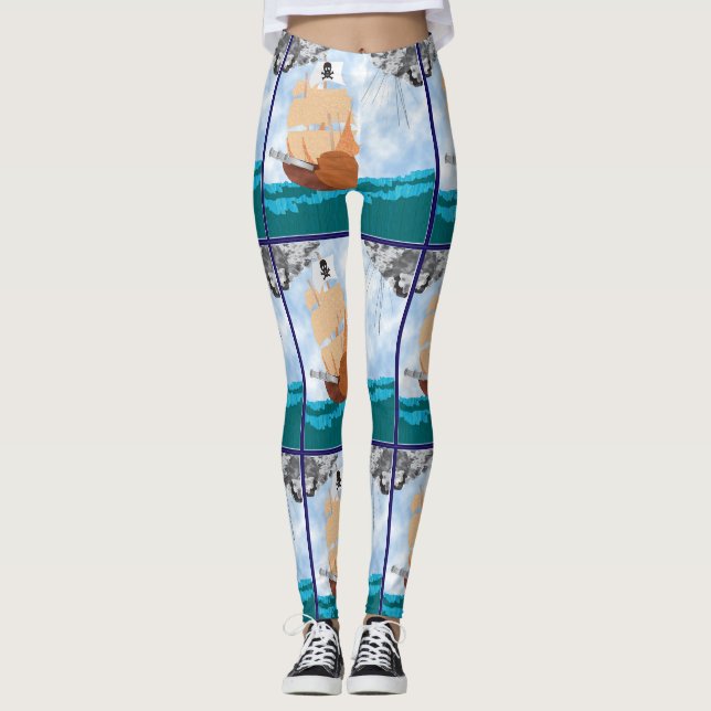 Pirate Ship leggings (Front)