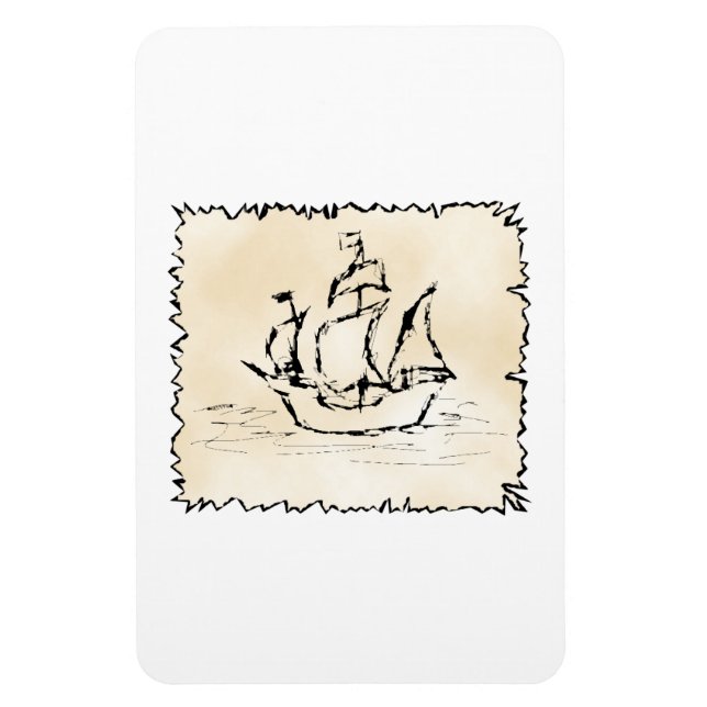 Pirate Ship. Magnet (Vertical)