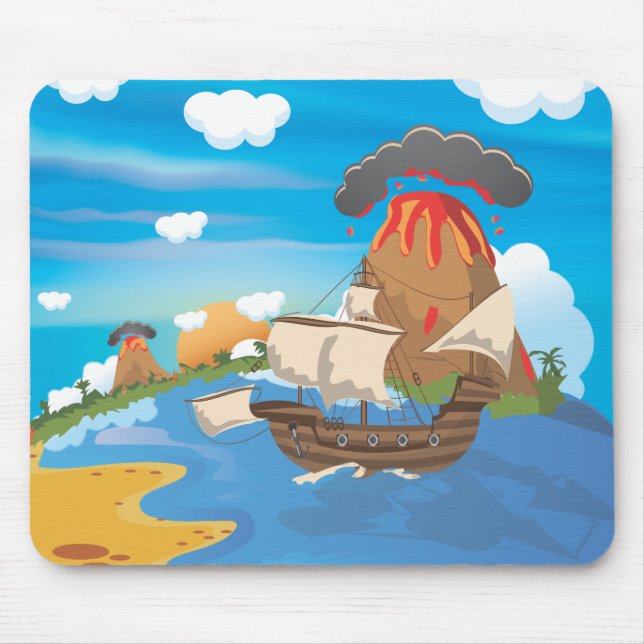 Pirate Ship Mouse Pad (Front)
