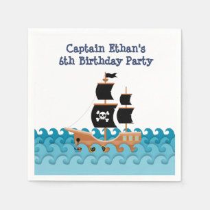 Pirate Ship Napkin
