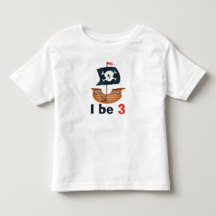 Pirate Ship Personalize Birthday Toddler T-shirt