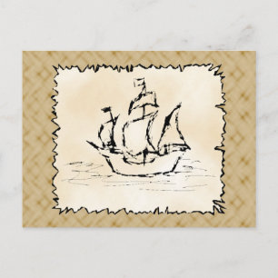Pirate Ship. Postcard
