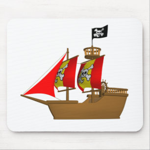 Pirate Ship Sail Sea Ocean Boat Mouse Pad