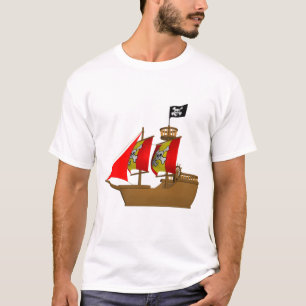 Pirate Ship Sail Sea Ocean Boat T-Shirt