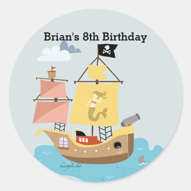 Pirate Ship Stickers (Front)