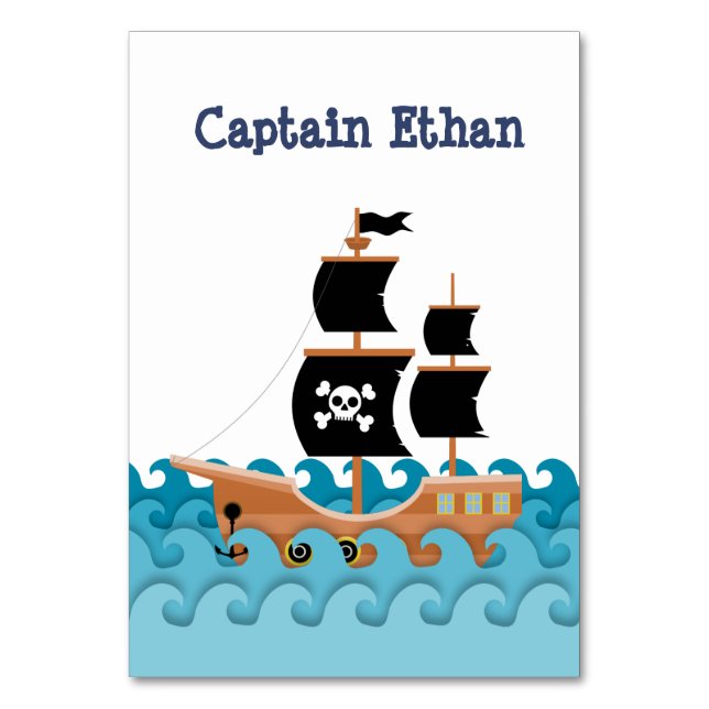 Pirate Ship Table Number (Front)