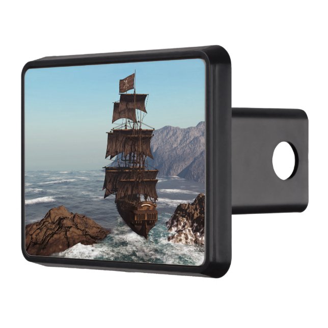 Pirate Ship Trailer Hitch Cover (Left)