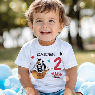 Pirate Ship Treasure Birthday Party Baby T-Shirt