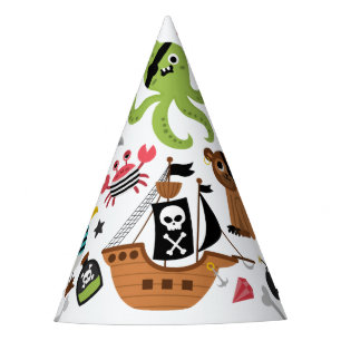 Pirate Ship Treasure Birthday Party Hat