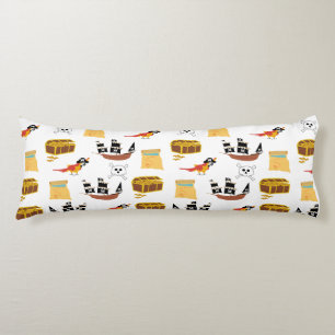 Pirate Ship Treasure Chest Theme Pattern Body Pillow