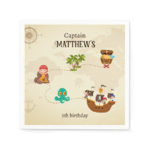 Pirate Ship Treasure Map Kid's Birthday Party