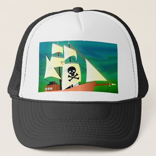 Pirate Ship Trucker Hat (Front)