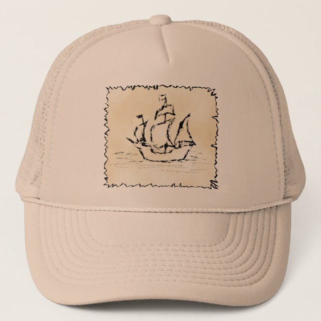 Pirate Ship. Trucker Hat (Front)