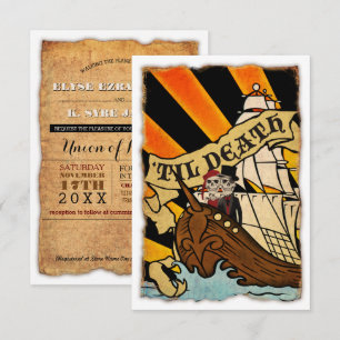 pirate ship wedding invitations