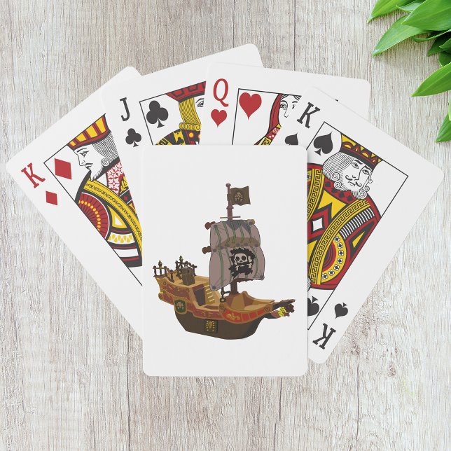 Pirate Ship with Skull Flag Playing Cards (Creator Uploaded)