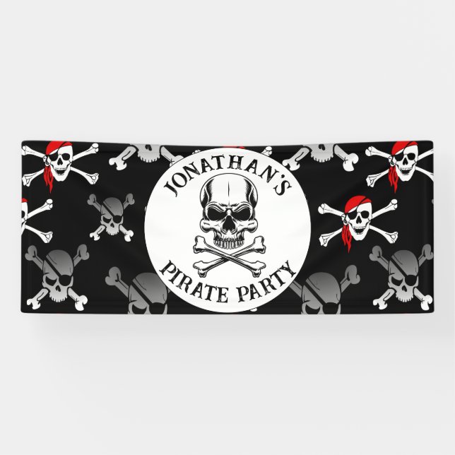 Pirate Ships Birthday Banner (Horizontal)