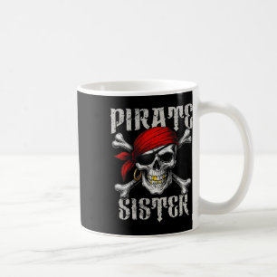 Pirate Sister Jolly Roger Flag And Skull Crossbone Coffee Mug