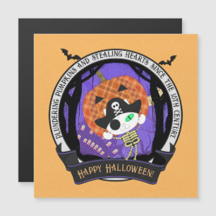 Pirate Skeleton Cat Carte magnétique