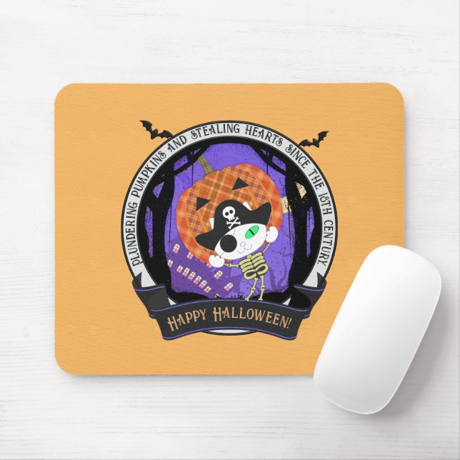 Pirate skeleton cat mouse pad (With Mouse)