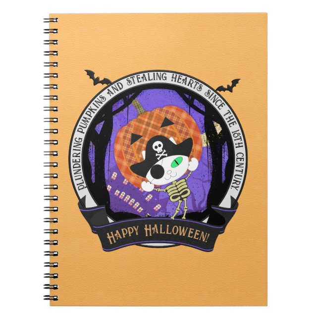 Pirate skeleton cat notebook (Front)