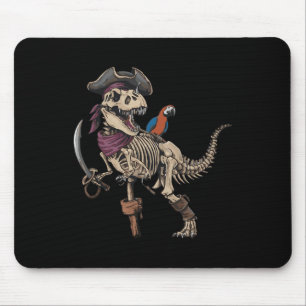 Pirate Skeleton Dinosaur T Rex Funny Tyrannosaurus Mouse Pad