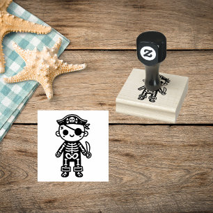 Pirate Skeleton  Rubber Stamp