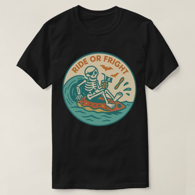 Pirate Skeleton Summer Spooky T-Shirt (Design Front)