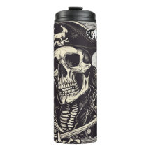 Pirate Skeleton Thermal Tumbler