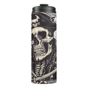 Pirate Skeleton Thermal Tumbler
