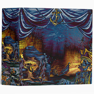 Pirate Skeleton Treasure Under the Sea Comic Art Binder