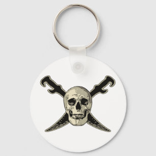 Pirate (Skull) - 2.25" Basic Button Keychain Keychain