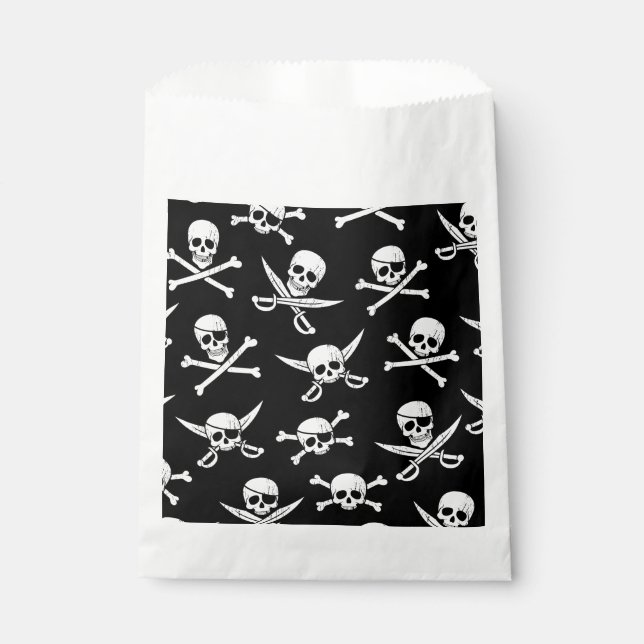 PIRATE SKULL AND BONES FAVOUR BAG (Front)