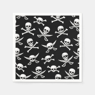 Pirate Skull and Bones Napkin