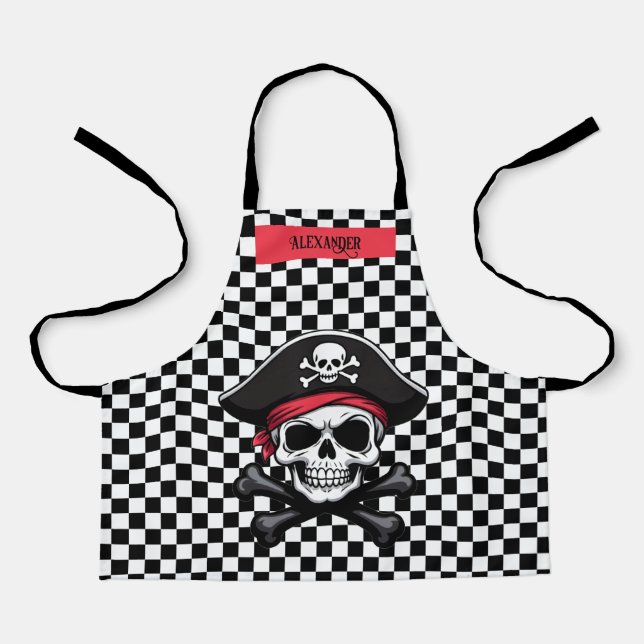 Pirate Skull and Crossbones Apron (Front)
