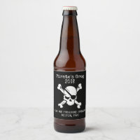 Pirate Skull and Crossbones Custom Beer Label