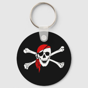 Pirate Skull and Crossbones Keychain