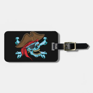 Pirate Skull and Crossbones Luggage Tag