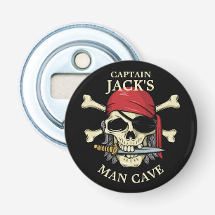 Pirate Skull and Crossbones Man Cave Bottle Opener
