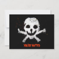 Pirate Skull and Crossbones Party Invitation