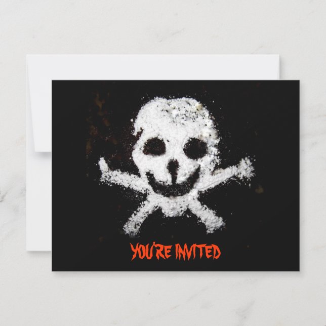 Pirate Skull and Crossbones Party Invitation (Front)