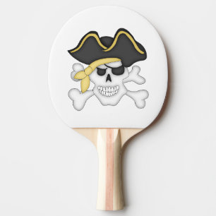 Pirate Skull and Crossbones Ping Pong Paddle