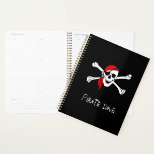 Pirate Skull and Crossbones Planner Notebook