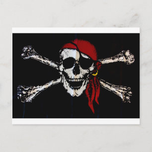 Pirate Skull And Crossbones Postcard