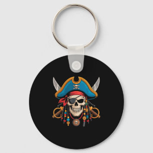 Pirate Skull And Crossbones Skeleton Halloween For Keychain