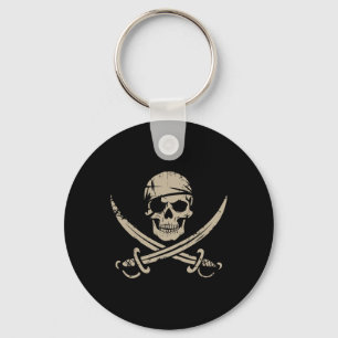 Pirate Skull And Crossbones Skeleton Halloween For Keychain
