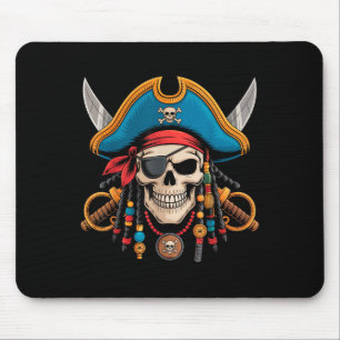 Pirate Skull And Crossbones Skeleton Halloween For Mouse Pad